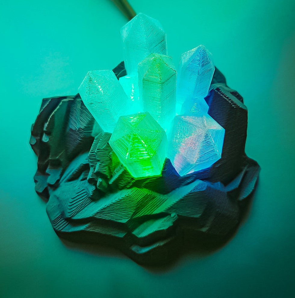Crystal Bedside Night Light LED RGB Plug-in Large Size (20 cm Diameter)