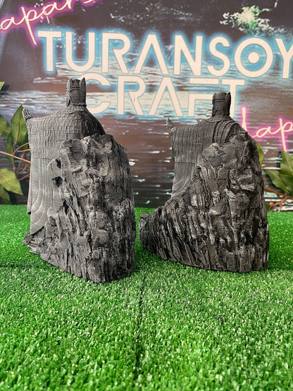 Argonath Figur Herr der Ringe Links Rechts Team Lotr 18 cm Buchstütze