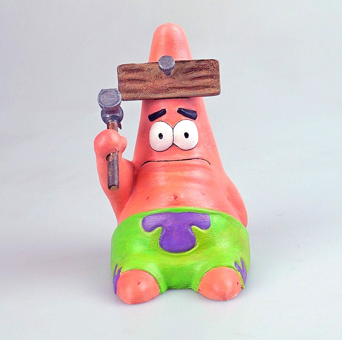 SpongeBob Hammert Patrick Bemalte Figur 15 cm