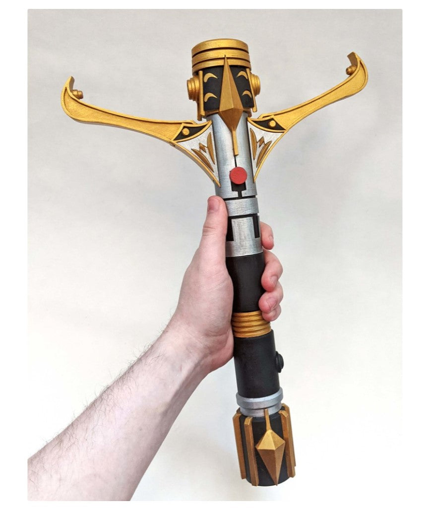 Stellan Gios' Lichtschwertgriff (mit Ständer)