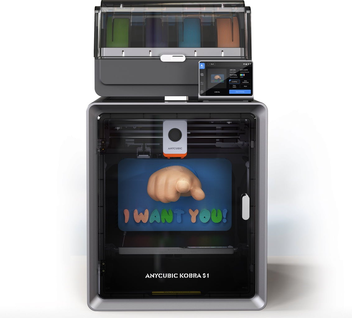 Anycubic Kobra S1 Combo Farb-3D-Drucker (AUSSTELLUNGSSTÜCK WIE NEU)