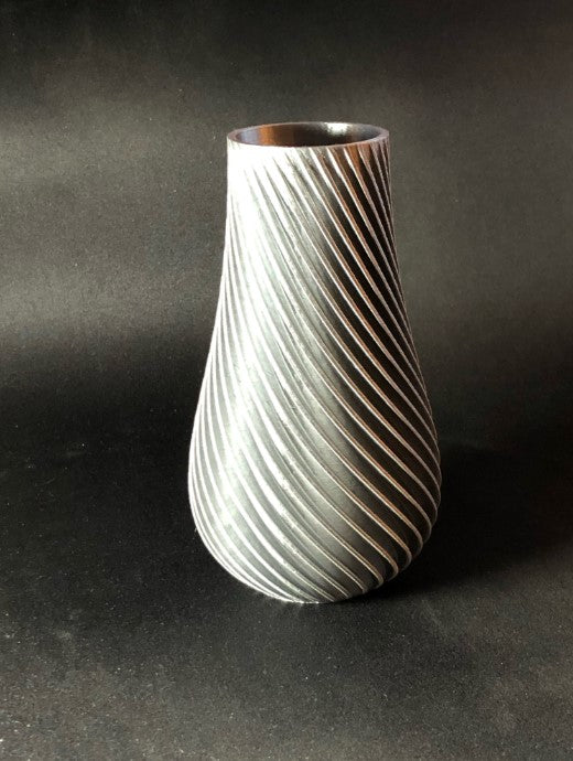 Lloret De Mar Lux Vase Baklava-Muster Grau 17cm (1 STÜCK)