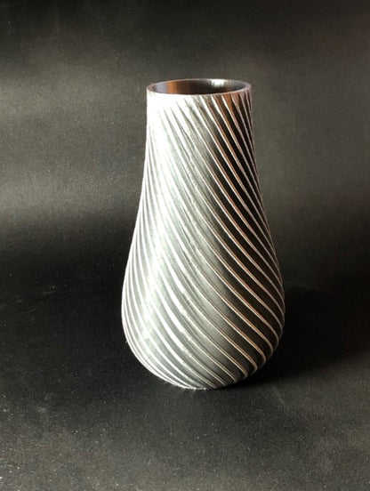 Lloret De Mar Lux Vase Baklava-Muster Grau 17cm (1 STÜCK)