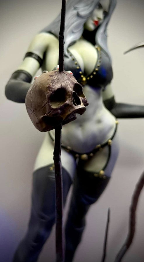 Femme Fatales Lady Death Todesengel Bemalte Figur 25 cm Groß