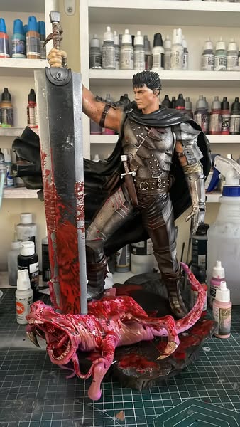 Berserk Guts Coole Pose Bemalte Figur 25 CM Groß