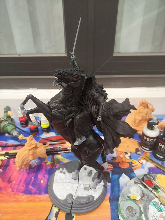 Nazgul auf Pferd Herr der Ringe Bemalte Figur 20 cm Lotr (Groß)