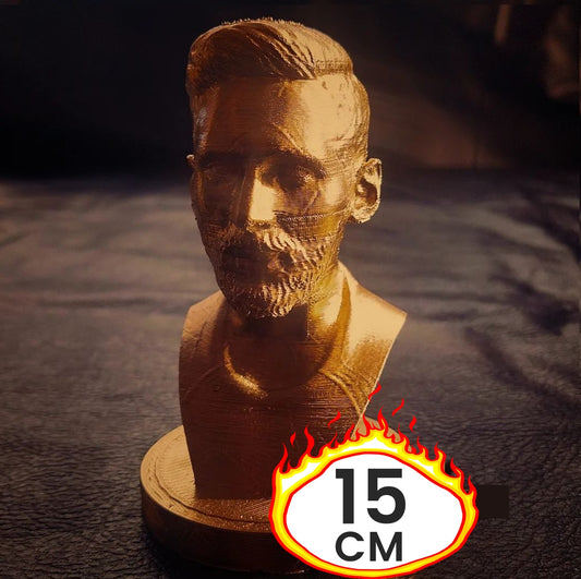 Messi Gold Varak Büst 15 Cm