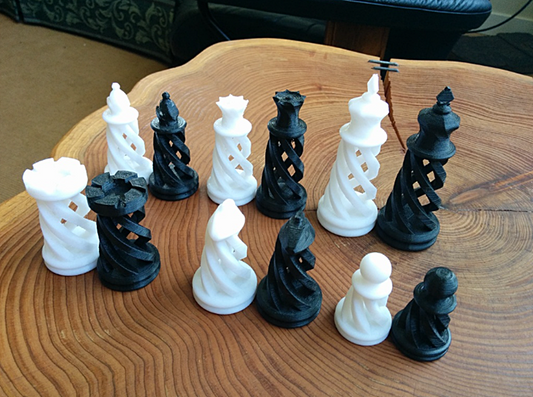 Spiral Satranç Takımı Taşları
