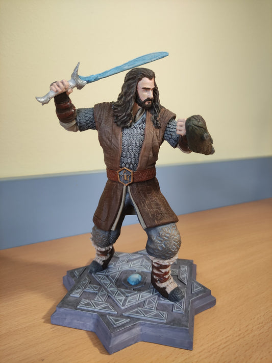 Thorin Eichenschild Herr der Ringe Lotr Bemalte Figur 25 cm Groß