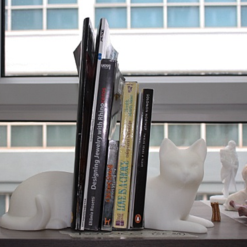 Eleganter dekorativer Katzenfiguren-Buchstütze