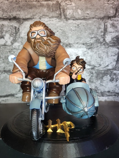 Rubeus Hagrid und Harry Potter auf dem Weg nach Hogwarts, bemalte Figur, 20 cm