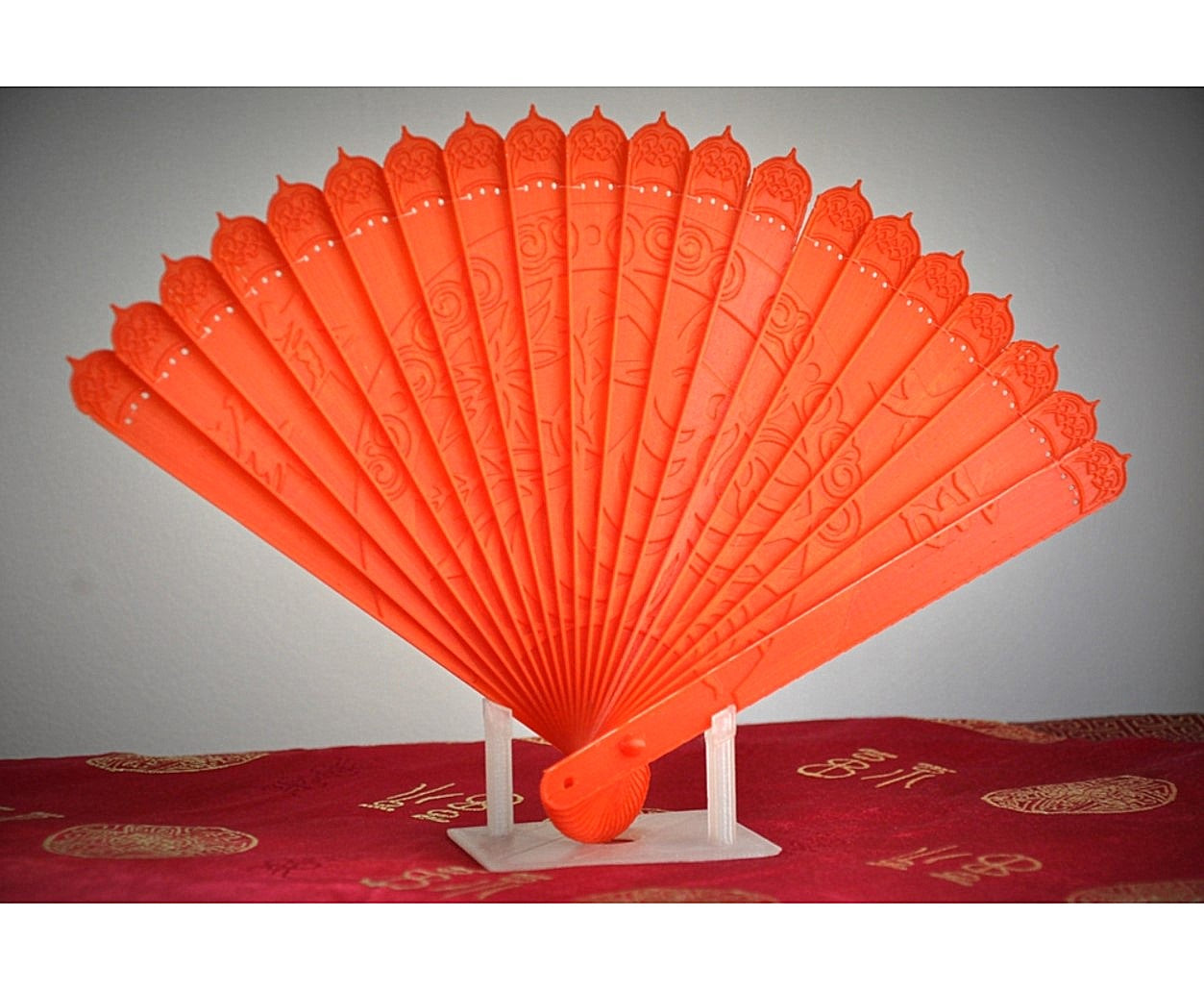 Chinesischer Fächer aufklappbar, Deko-Fächer 40 cm