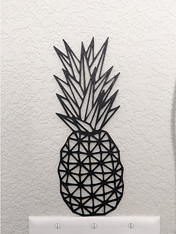 Ananas Wanddeko 22 cm