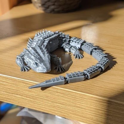 Bewegliches Krokodil-Drachen-Spielzeug 34 cm (große Größe)
