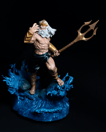 Griechischer Meeresgott Poseidon 25 cm große Figur