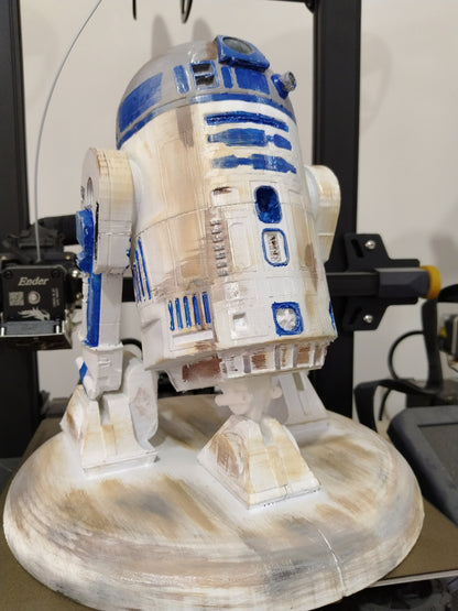 R2D2 Star Wars Roboter Skizze Bemalte Figur 20 cm (Groß)