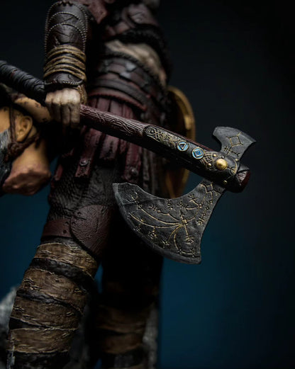 God of War Kratos und Mimir Nordische Ära Bemalte Figur 35 CM (MEGA GRÖSSE)