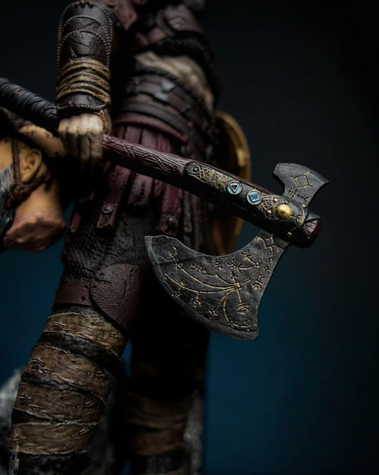 God of War Kratos ve Mimir Norse Era Boyalı Figür 35 CM (MEGA BOY)