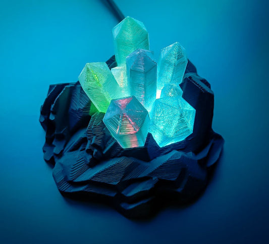 Kristal Başucu Gece Lambası Led Rgb Fişli Büyük Boy (20 Cm Çap)