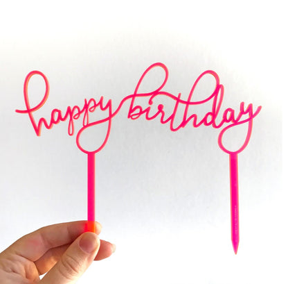Wiederverwendbarer Happy Birthday Kuchenaufsatz Kuchentopper