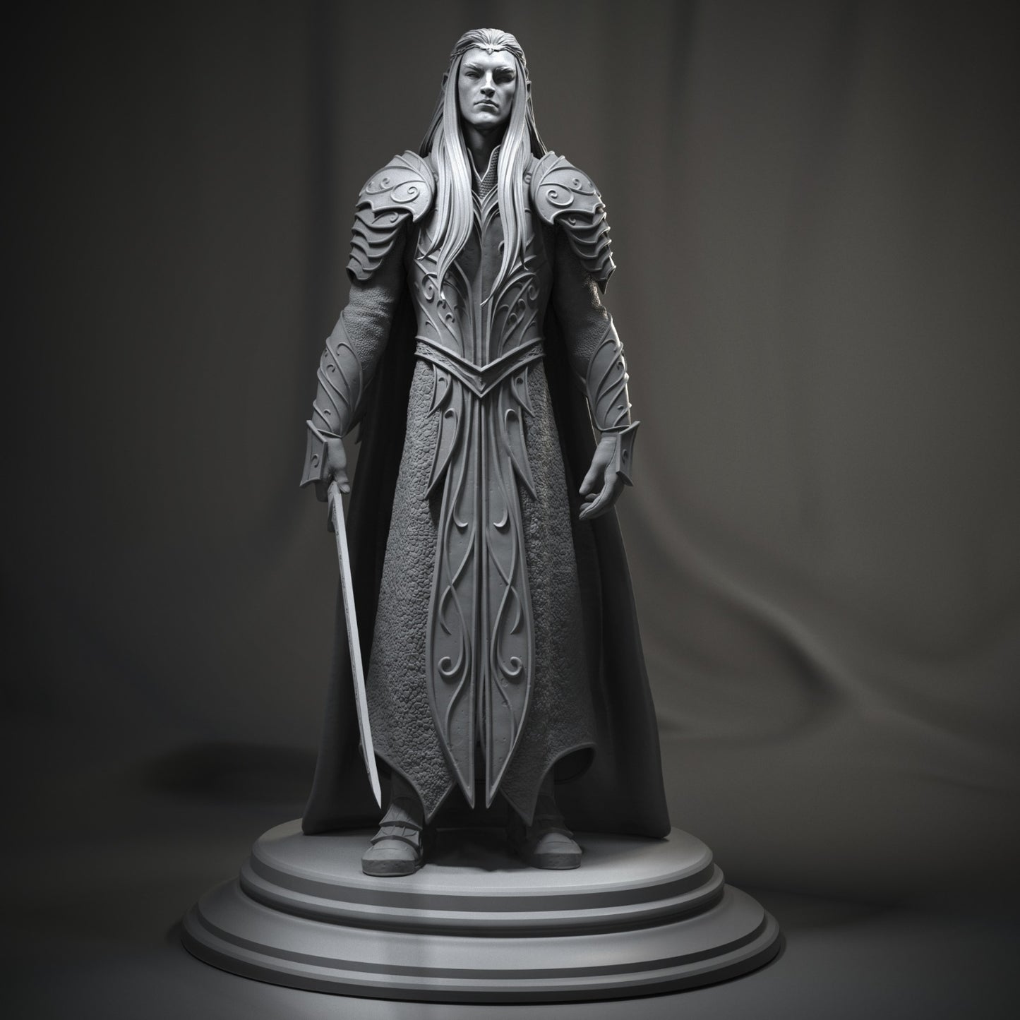 König Thranduil Elbenkönig Hobbit Herr der Ringe Lotr 25 Cm Silberfarbe (Riesig
