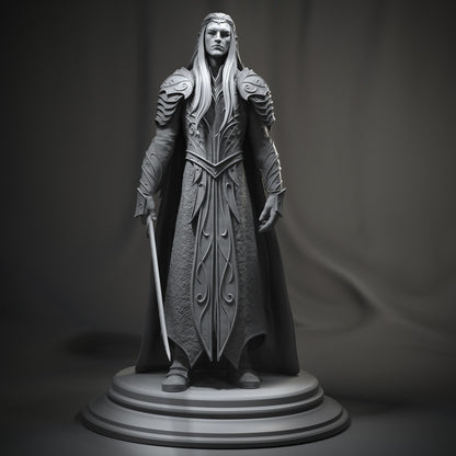 König Thranduil Elbenkönig Hobbit Herr der Ringe Lotr 25 Cm Silberfarbe (Riesig