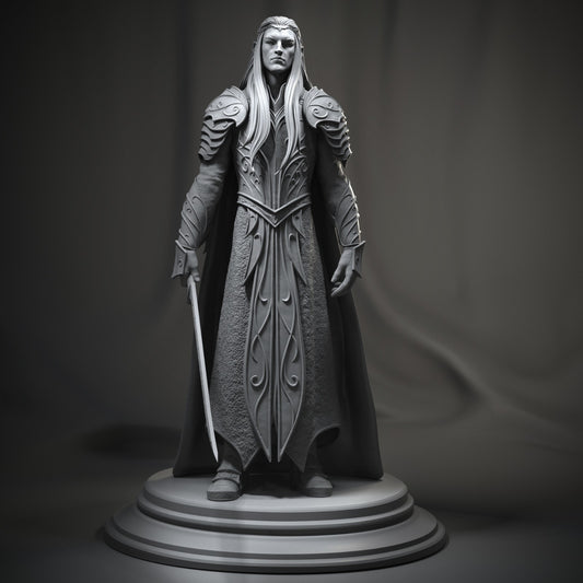 König Thranduil Elbenkönig Hobbit Herr der Ringe Lotr 25 Cm Silberfarbe (Riesig