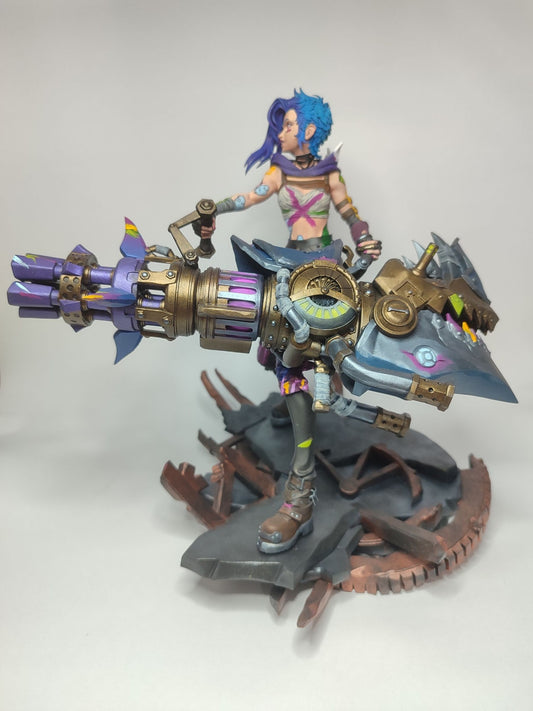 Arcane Jinx League of Legends Team Fight Bemalte LOL Figur 25 cm