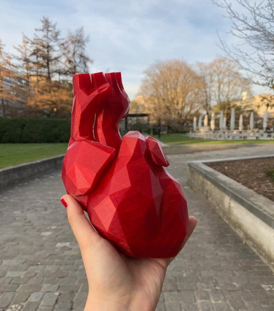 Polygonal Kalp Vazo 15 Cm