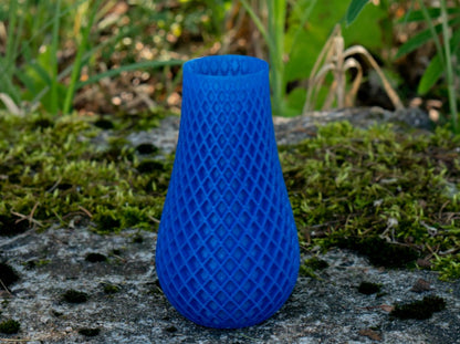 Lloret De Mar Lux Vase Baklava-Muster Grau 17cm (1 STÜCK)