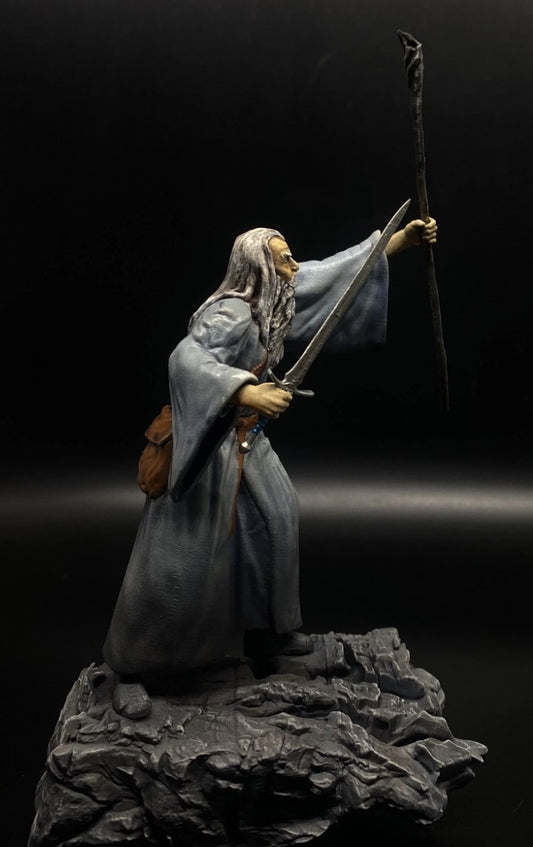Grauer Gandalf Balrog Kampf Bemalte Figur Herr der Ringe LotR 20 cm (Riesengröße)