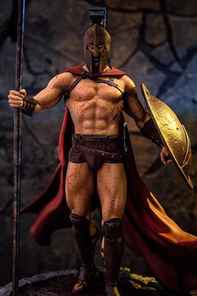 König Leonidas 300 Spartaner Bemalte Figur 20 cm (Große Größe)