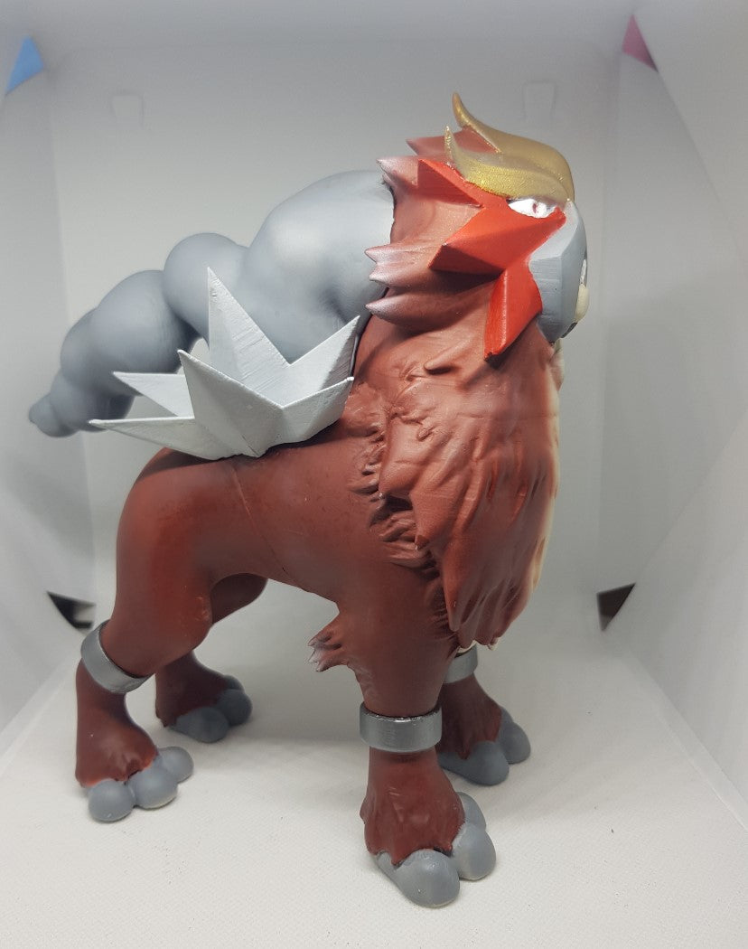 Pokémon Legendär Entei Bemalte Figur 15 cm