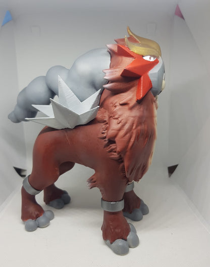 Pokémon Legendär Entei Bemalte Figur 15 cm