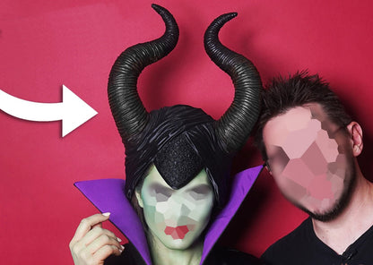 Maleficent Hörnerhelm Kopfschmuck Maske Maleficent