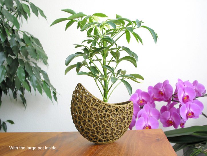 Voronoi Antik Gold Blumentopf 13 cm Durchmesser