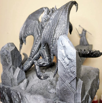 Balrog und Gandalf Kämpfen Figur 20 cm Herr der Ringe HdR (Große Größe)