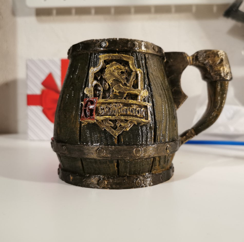 Harry Potter Butterbier-Glas mit Hogwarts Häuser-Logo