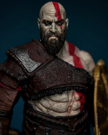 God of War Kratos und Mimir Nordische Ära Bemalte Figur 35 CM (MEGA GRÖSSE)