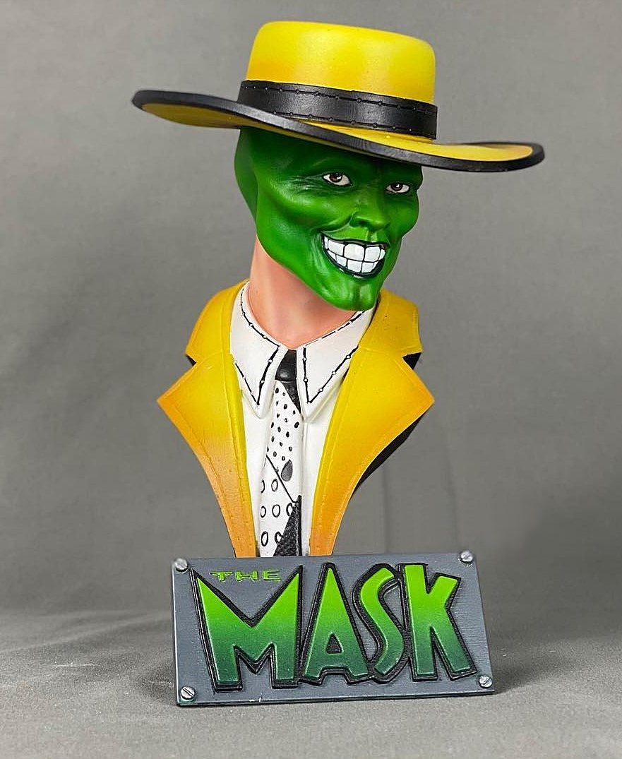 Maske Jim Carrey The Mask Bemalte Büste 15 Cm