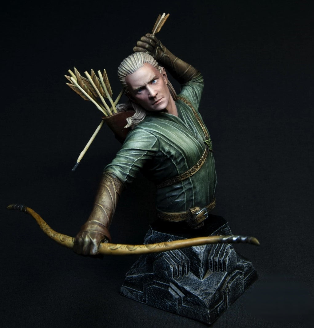 Legolas kämpfende bemalte Büste