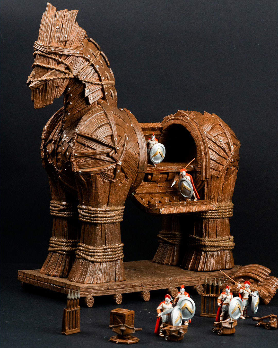 Militärisches Trojanisches Pferd Deko Figur 25 Cm Groß
