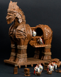 Militärisches Trojanisches Pferd Deko Figur 25 Cm Groß