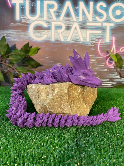 Turaç Cans Beweglicher Kristall-Drache (Große Größe 52 Cm) Alle Farben