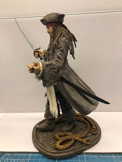 Kapitän Jack Sparrow Fluch der Karibik Bemalte Figur 23 Cm (Große Größe)