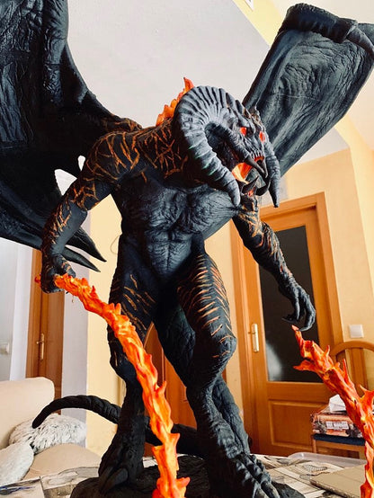 Balrog Hoher Dämon Bemalte Figur 30 cm Herr der Ringe Lotr (Riesig)