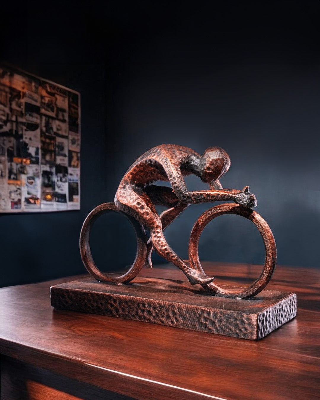 Olympischer Radsportler Figur, dekorativ, 20 cm, Übergröße