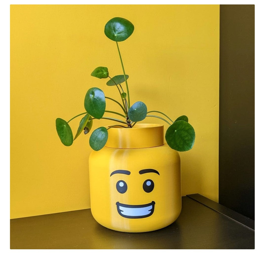 Lego-Kopf-Blumentopf
