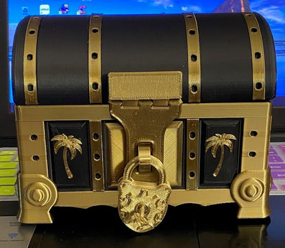 König Şakir Piratenschatzkiste Spielzeug, abschließbare Schatzkiste Spielzeug 25 CM