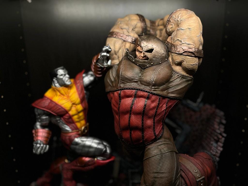 Juggernaut vs Colossus Custom Statue Diorama Bemalte Figur 30cm MEGA GROSS